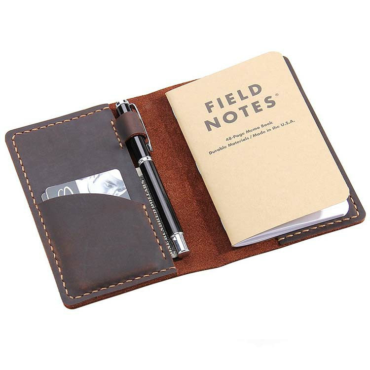 2020 Factory Manufactured Custom Handmade Luxury Leather Cover Notebook Portable Journal Cover For Field Notes & Notesbooks