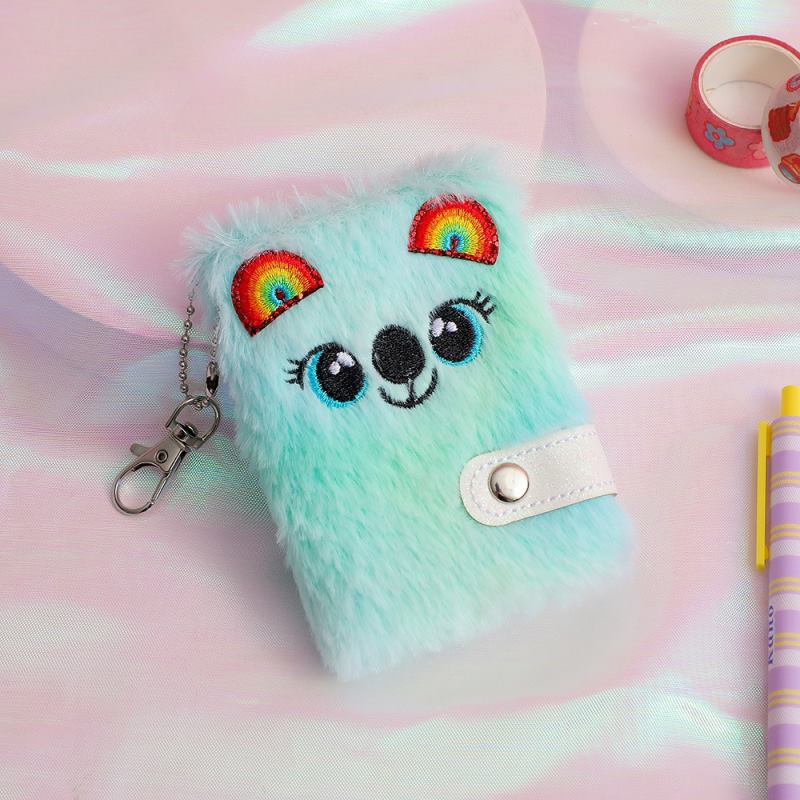 Cute Unicorn Plush Notebook for Girls Kawaii Pendant Keychain Notebook Daily Planner Journal Hand Book