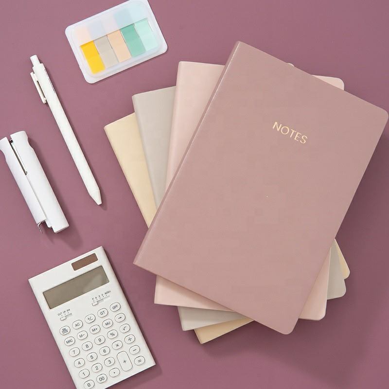 Classic A5 Morandi Notebook Custom PU Leather Journal Gift for Students Office