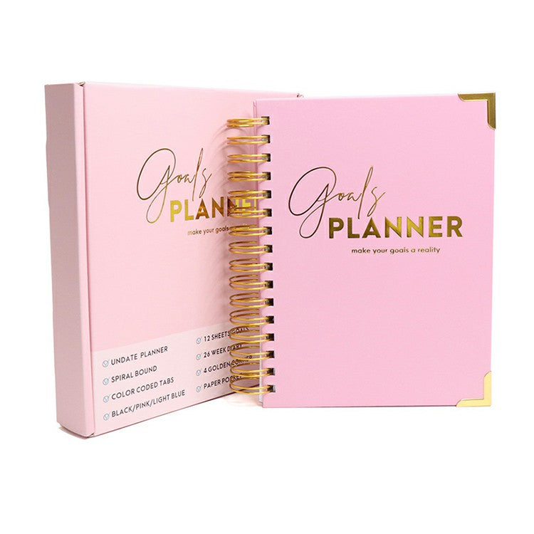 Wholesale Custom Logo 2022 Hardcover Spiral Manifest Journal Notebook Inspirational Goals Planner Journal Book