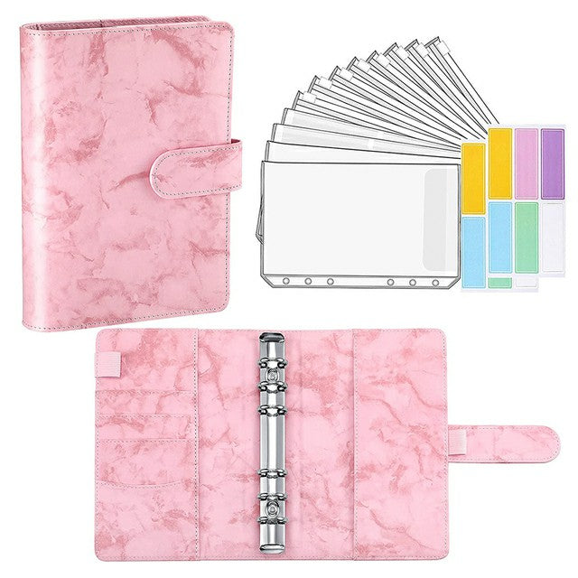stationery items Custom printing A4 A5 A6 diary Journal  PU Leather Binder Loose Leaf Notebook with refill paper