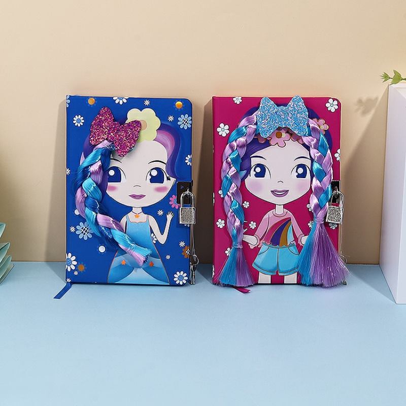 2022 Planner Pu Leather Journal Cute Note Books Writing Waterproof  Kawaii Notebooks Gift With Lock