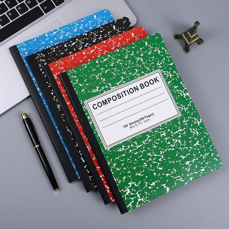 A4 Leather Notebook A5 Custom Size School Exercise Book Composition Black And White Exercise Composition Notebook