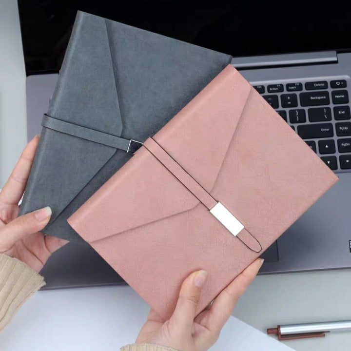 2020   custom   notebook a5  leather planner  in three folder  with hasp