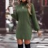 Fall/Winter Sweater Dress 2024 New High-neck Loose Casual Knit Dress