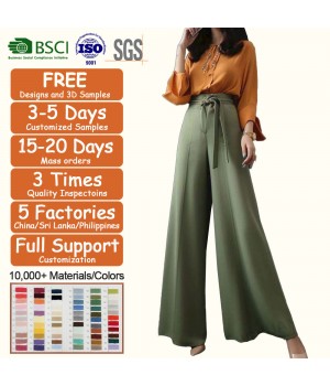 Premium High-Waisted Loose Fit Wide Leg Print Pants for Women - Spring Casual Straight Leg Suits in 4XL Size