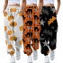 Women Halloween Cute Print Sweatpants High Waisted Drawstring Casual Pants Teen Girl Pajama Trousers with Pockets Ladies Trouser