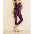 2022 New Arrival Sleeveless Tie Dye Ladies One Piece Jumpsuits Full Flare Women's Clothing Natural Casual Floor-Length Patterns